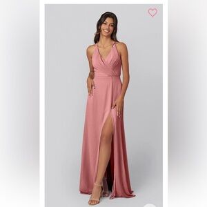 Kennedy Blue Uma Chiffon Dusty Pink Bridesmaids Dress